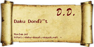 Daku Donát névjegykártya